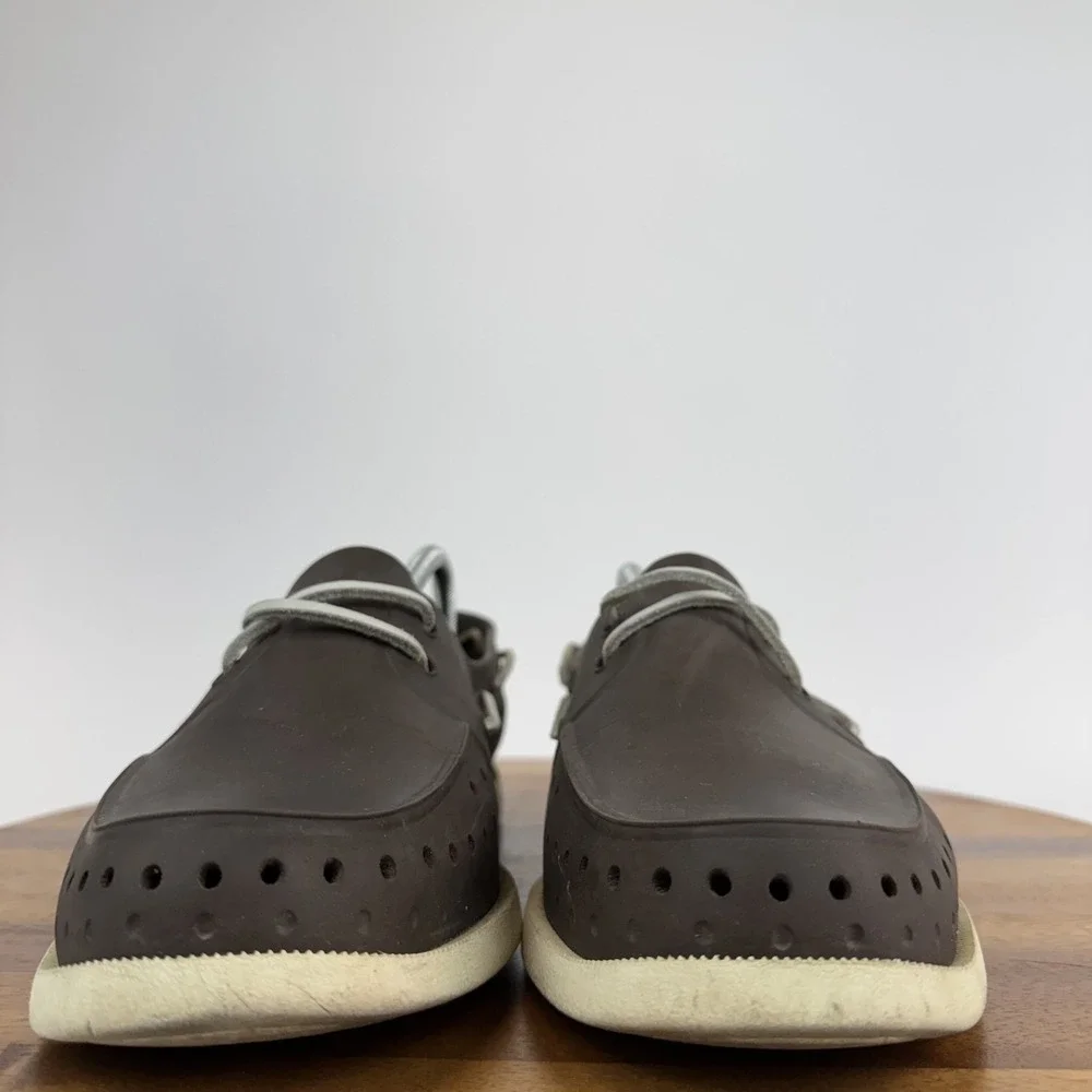 Mens Native Howard Breathable Rubber Slip On Boat Shoes Loafers Brown Size 12‎ M